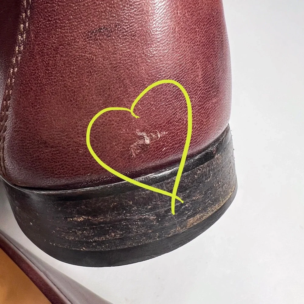 Bruno Magli Genoa Horsebit M Logo Loafer Burgundy Leather Slip-On 9.5 M Classic
